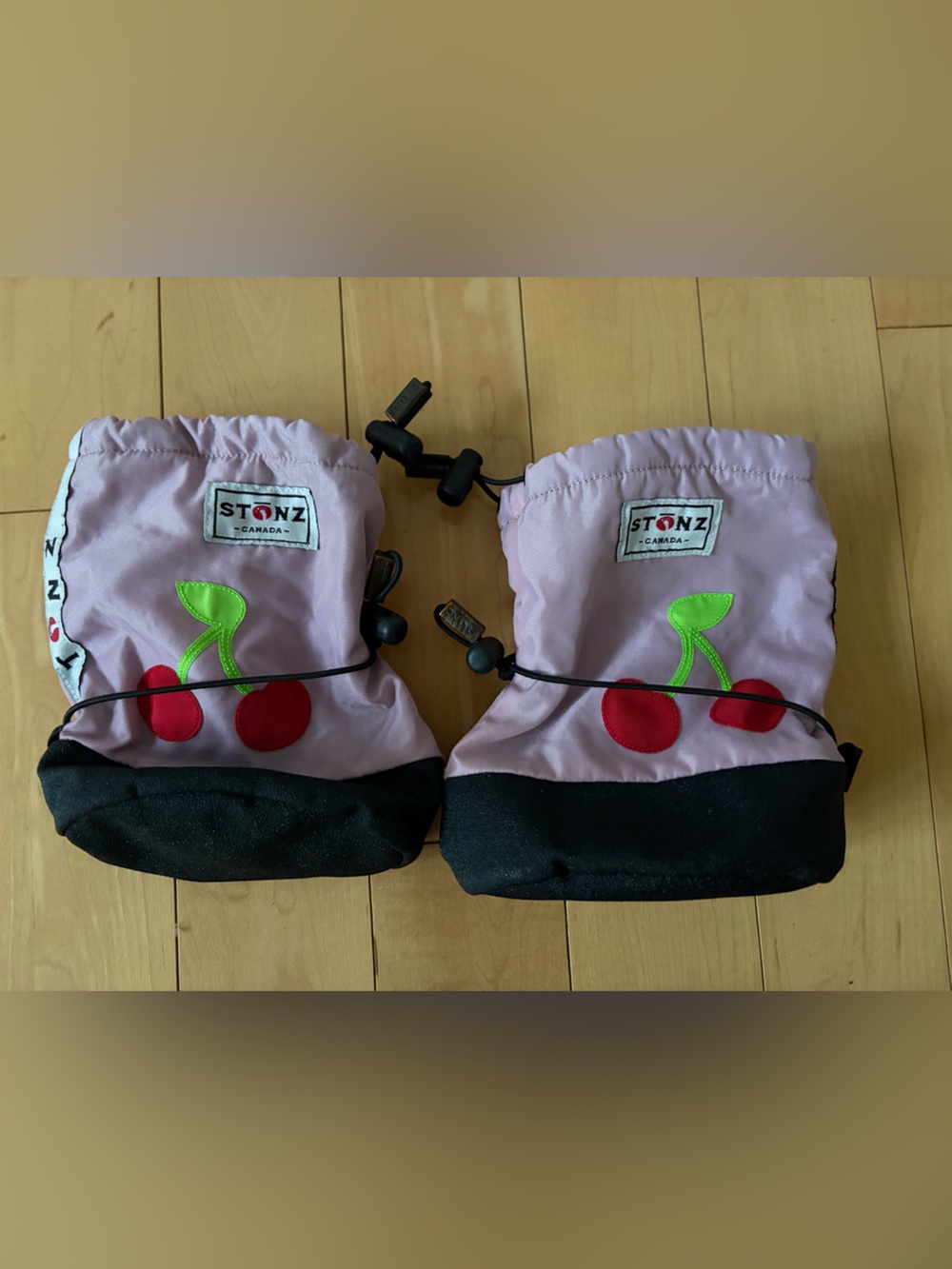 Stonz Pink Cherry Boots Booties with Black Soles Size Medium